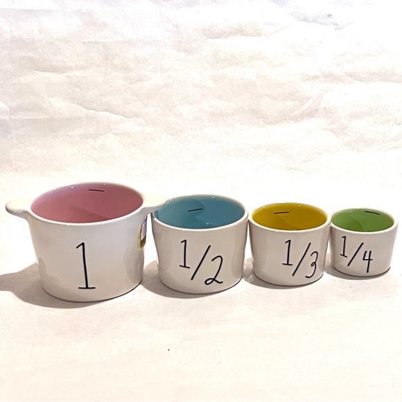 Rae Dunn Easter Set of 4 Ceramic Measuring Cups - Picture 7 of 17